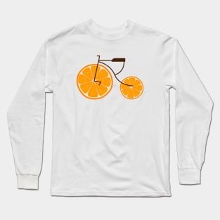orange wheels bicycle Long Sleeve T-Shirt